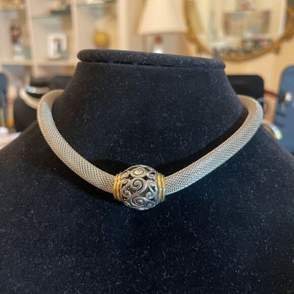 Cable Rope Single Bead Statement Necklace - Picture 6 of 7